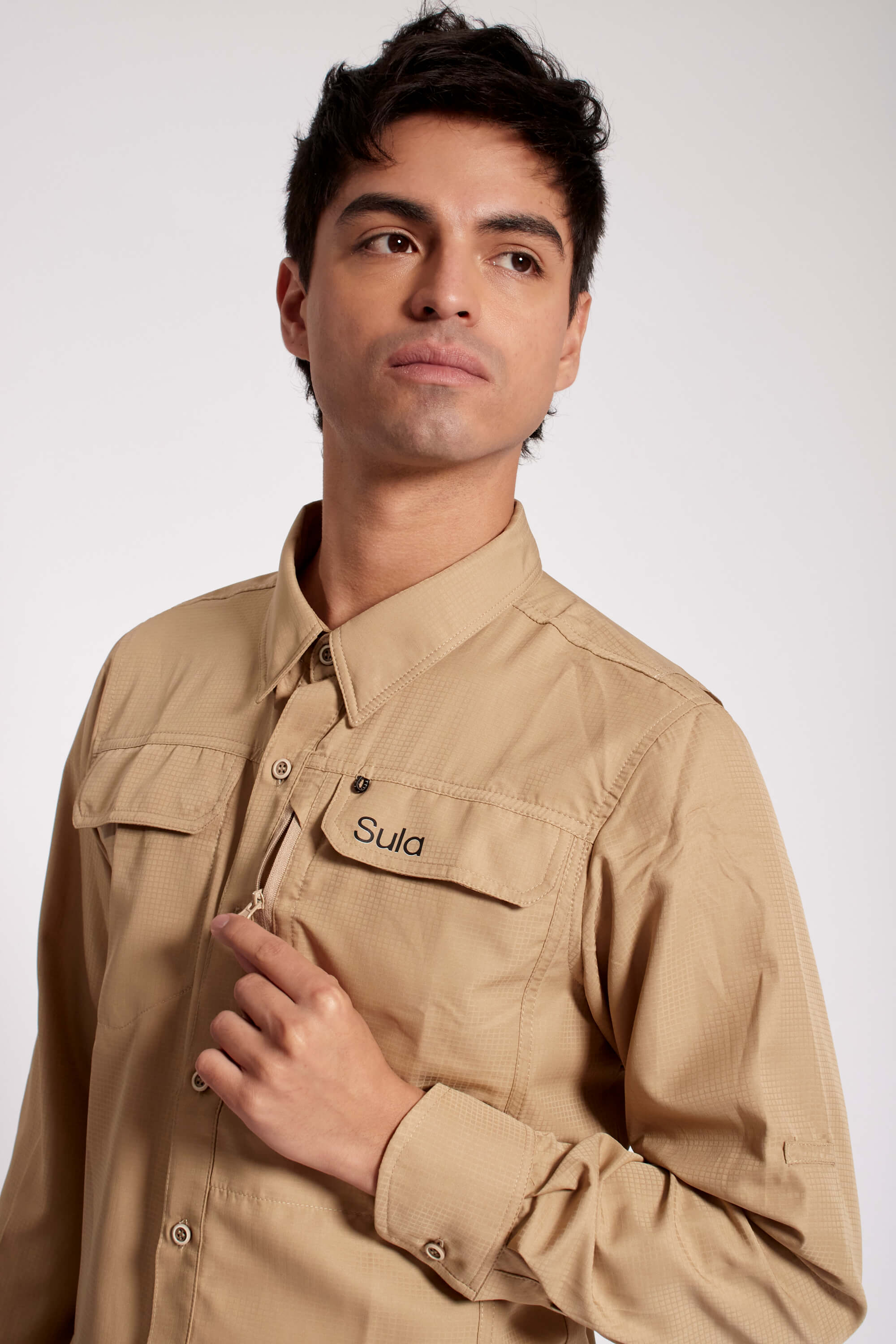 Camisa Exploración Cacao Hombre